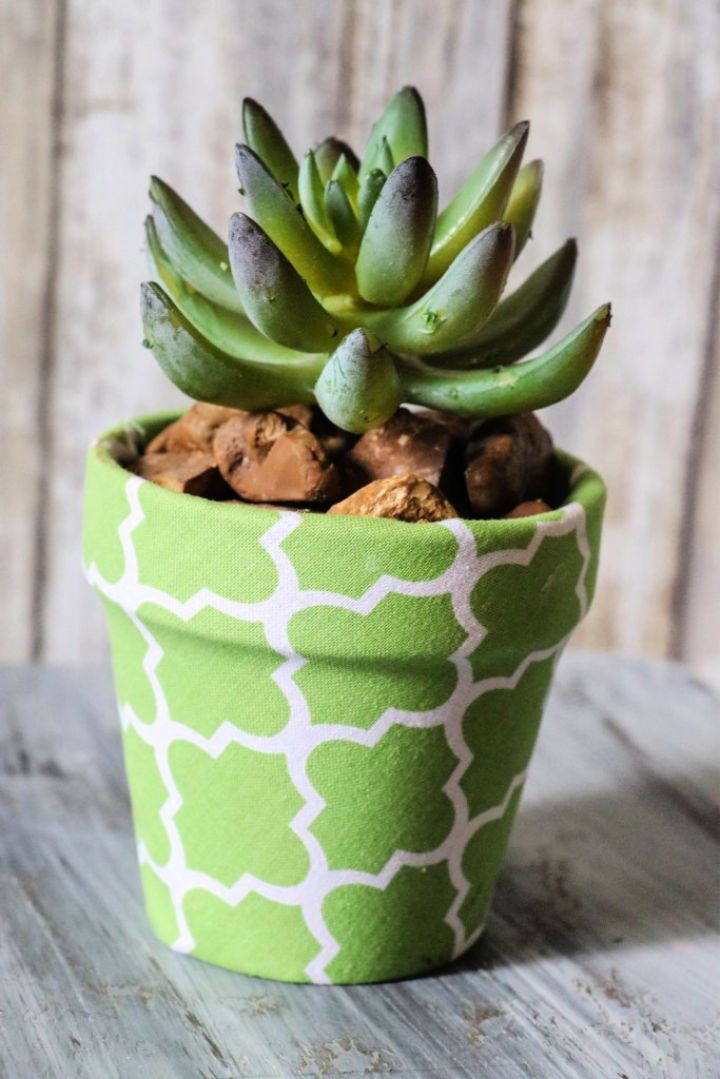 Fabric Covered Flower Pots