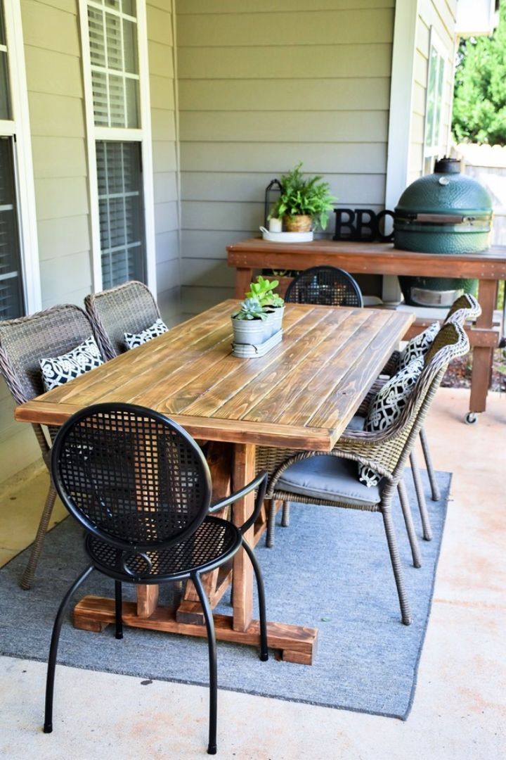 Farmhouse Outdoor Patio Table