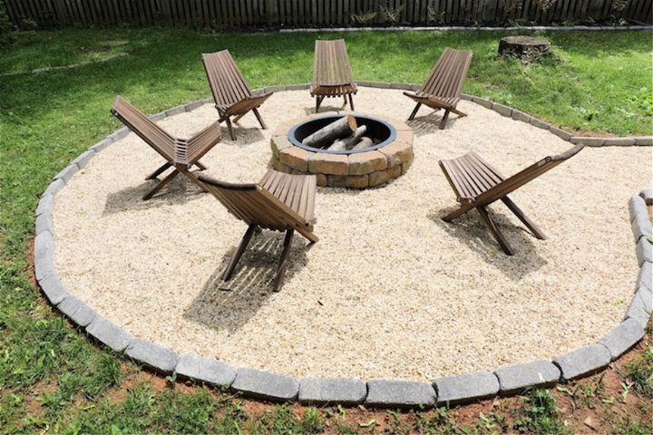 Fire Pit with a Seating Area