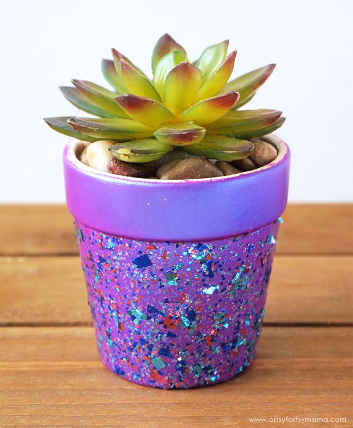 Glitter Flower Pots