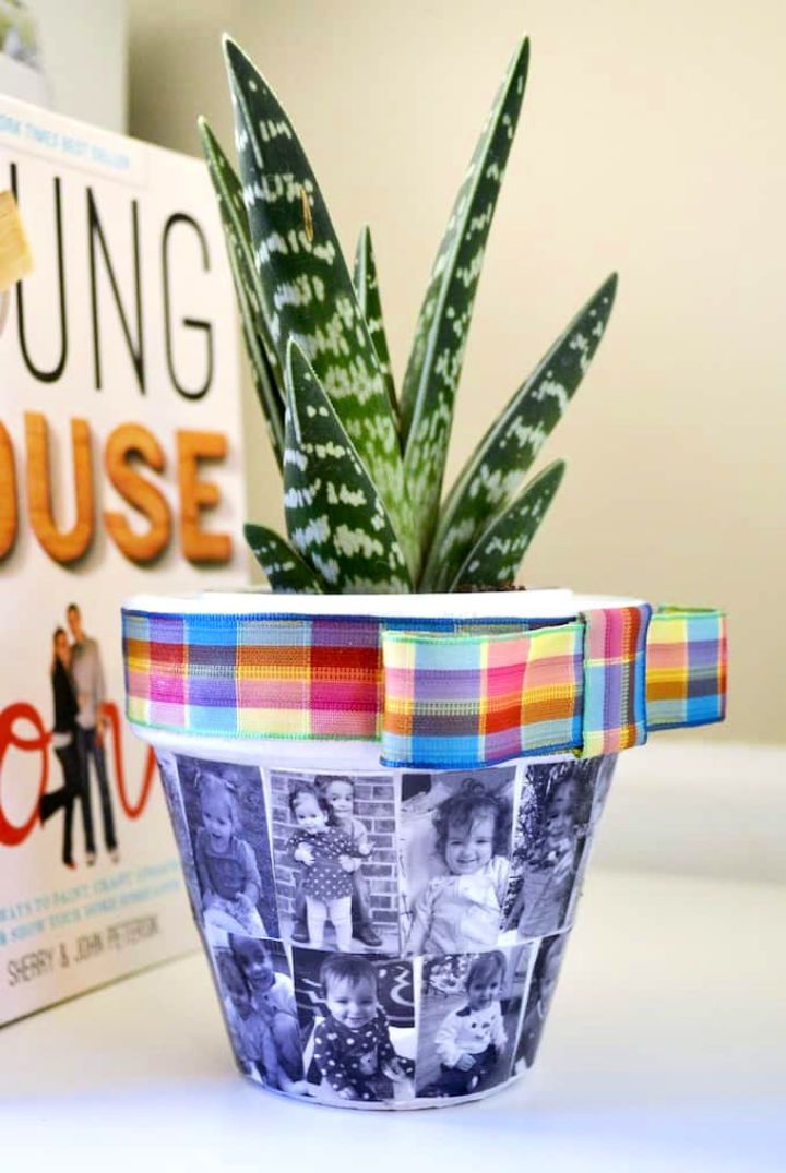 Mod Podge Flower Pot