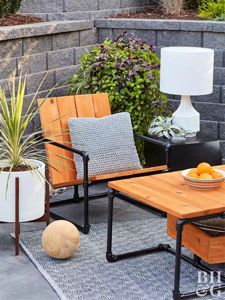 Modern Patio Pipe Chair