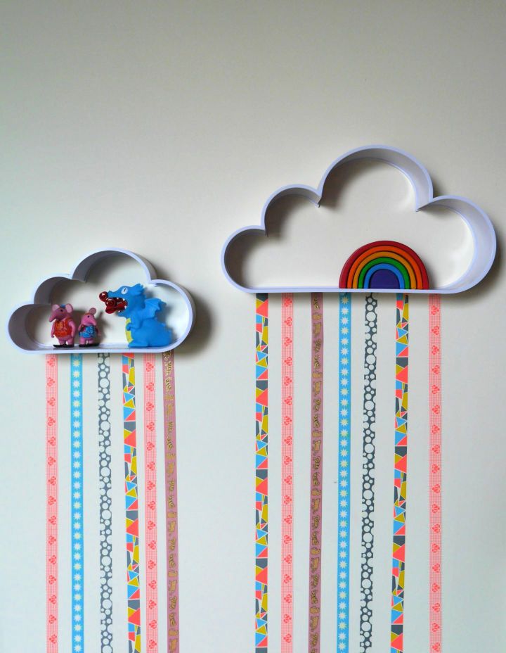 Washi Tape Cloud Shelves