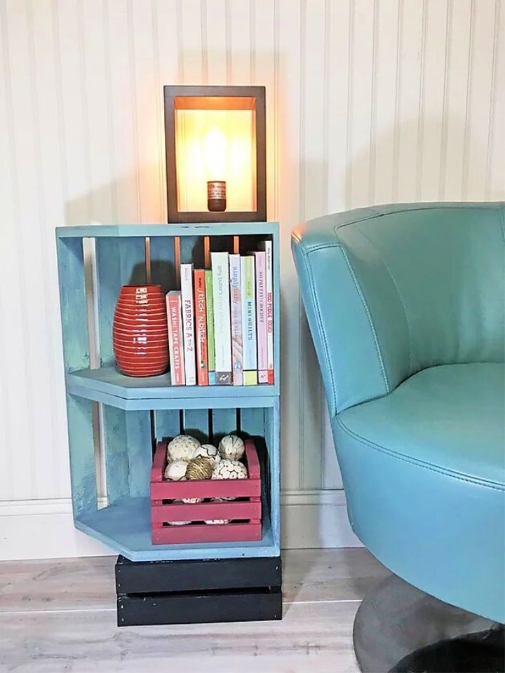 Wooden Crate End Table