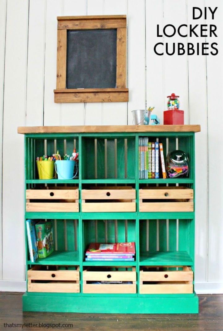 Wooden Crate Locker Cubbies