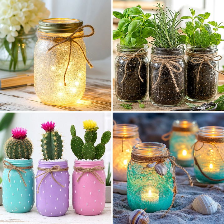 35 Mason Jars Crafts and Decor Ideas