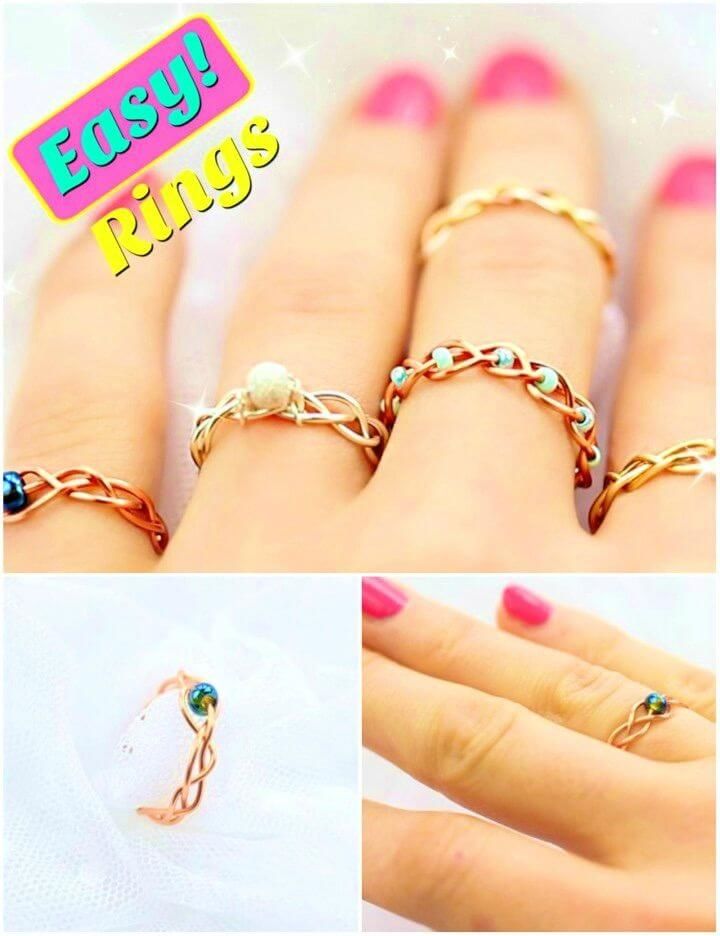 5 Easy DIY Braided and No Tools Rings