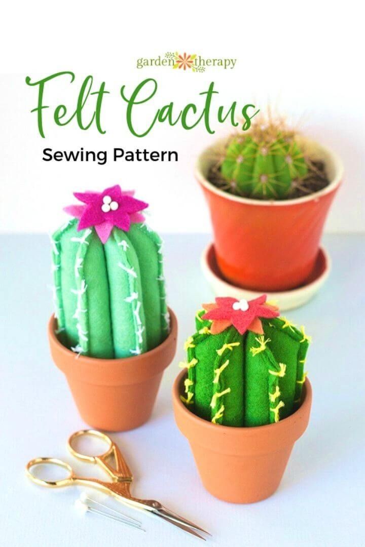 Adorable DIY Soft and Cuddly Felt Cacti