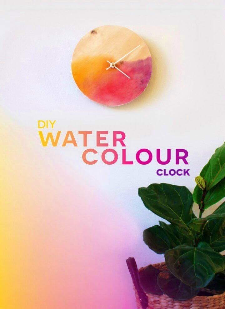 Amazing DIY Watercolour Clock