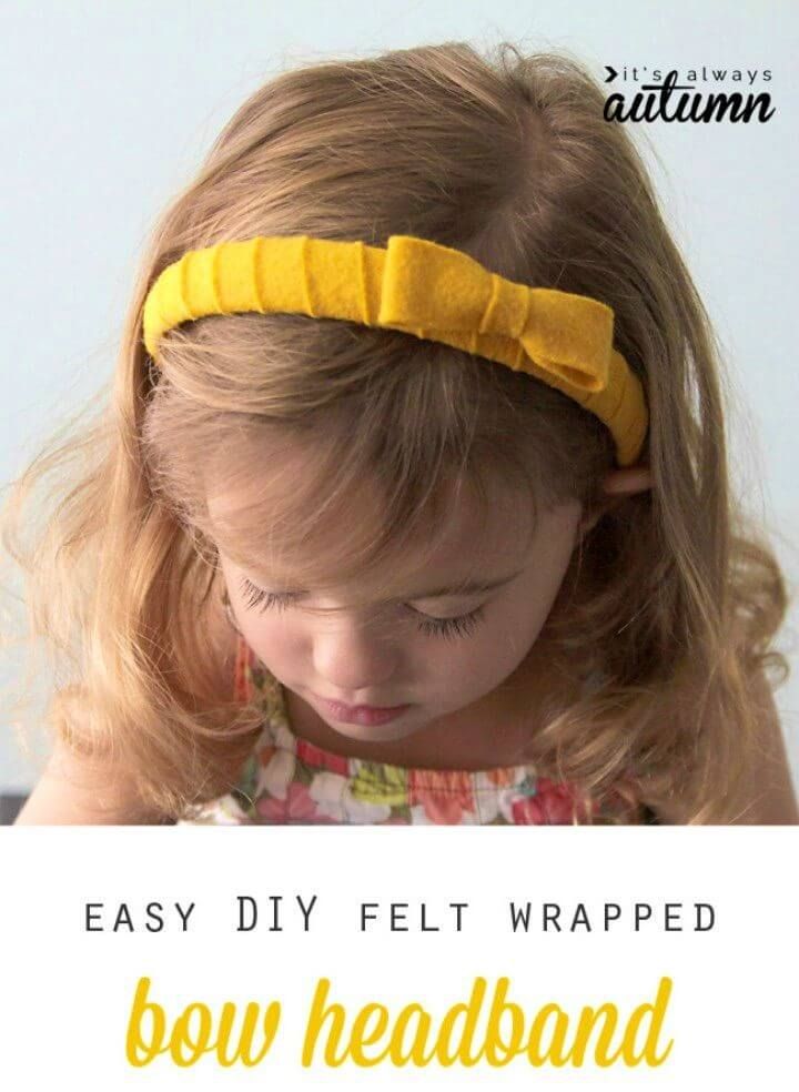 Cute DIY Felt Wrapped Headband