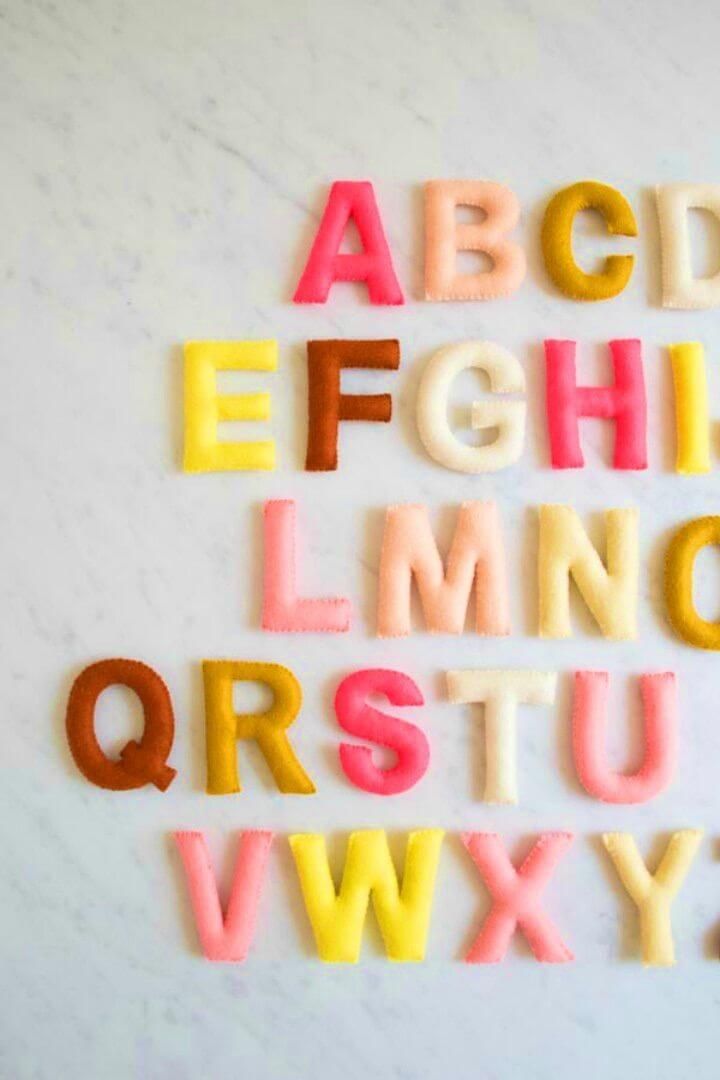 DIY Hand Sewn Felt Alphabet