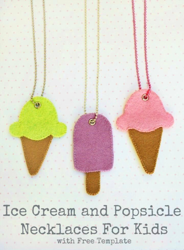DIY Ice Cream and Popsicle Necklaces for Kids