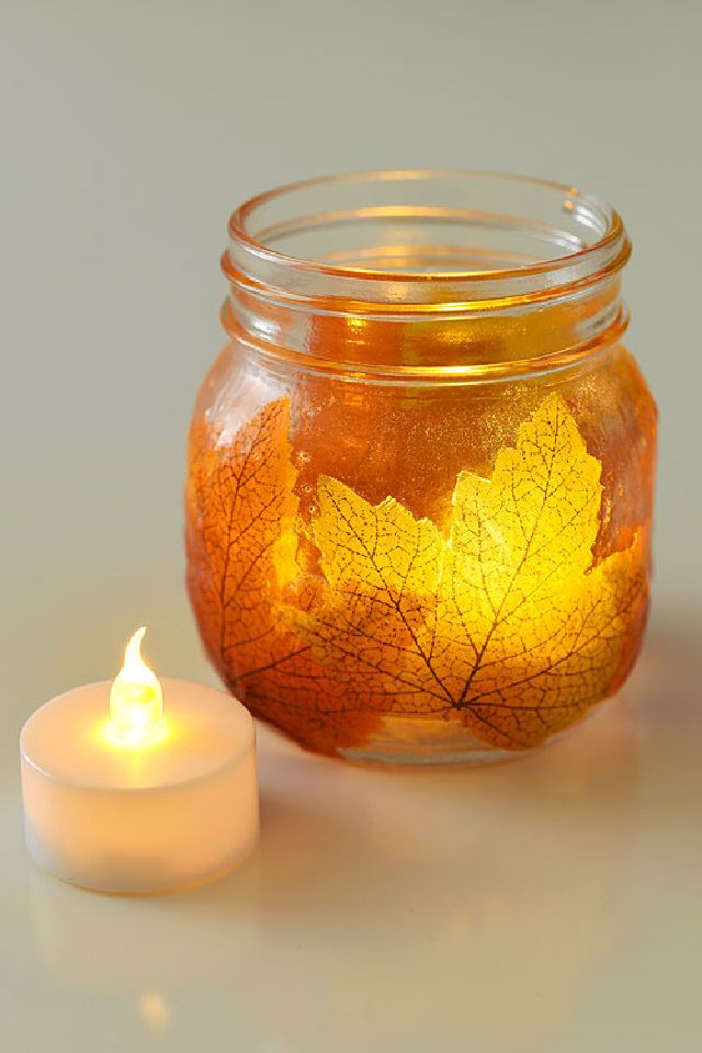 DIY Mason Jar Leaf Lanterns Under 1 Hour