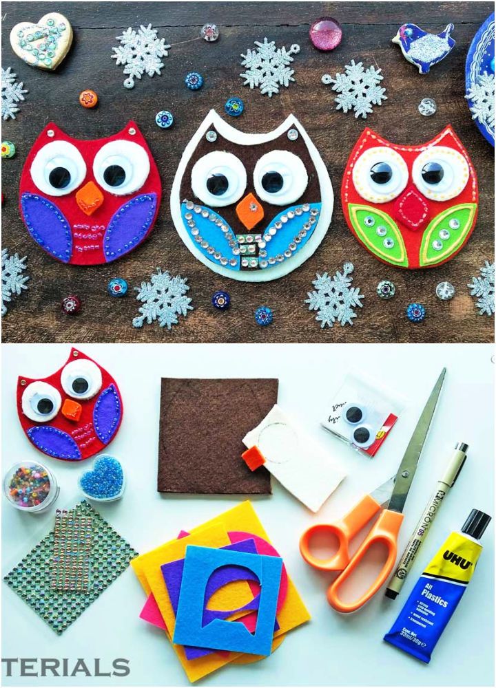 DIY Owl Biscuits Using Felt