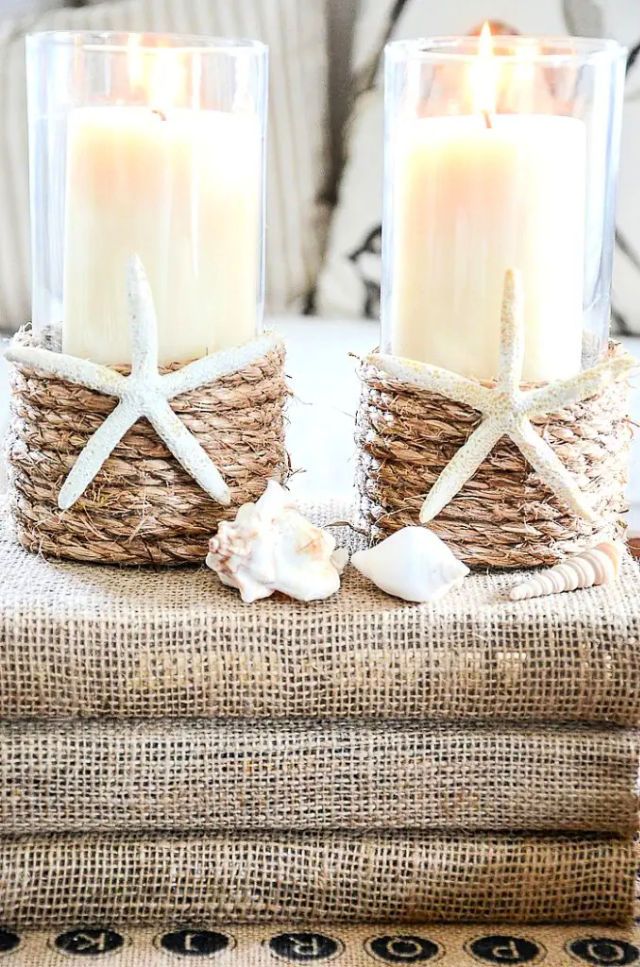 DIY Pottery Barn Inspired Rope Wrapped Candleholder 1