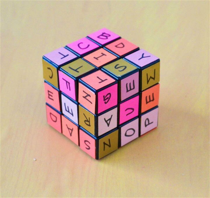 DIY Rubiks Cube Word Learning Game