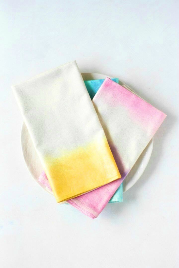 DIY Watercolor Napkins for Adults