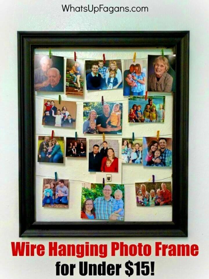 DIY Wire Photo Hanging Picture Frame for Under 15