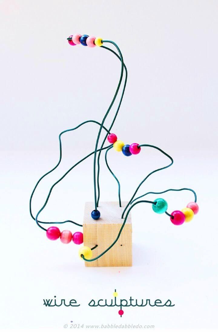 DIY Wire Sculpture Art for Kids