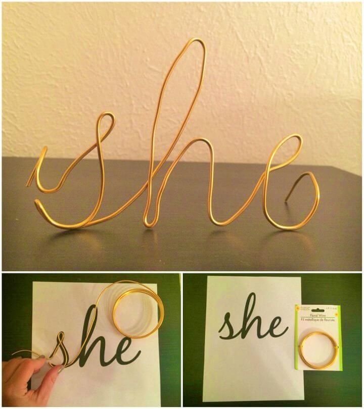 DIY Wire Word Art