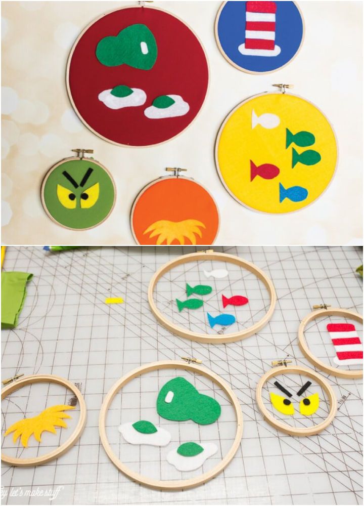 Dr. Seuss Decorative Felt Hoops