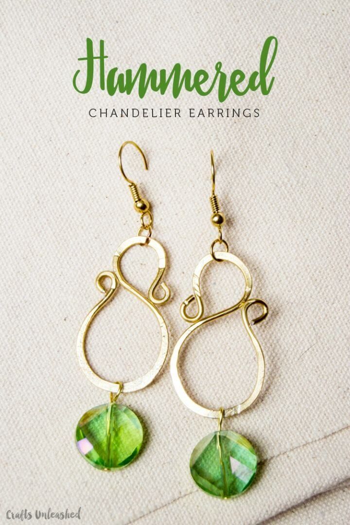 Easy DIY Hammered Chandelier Earrings