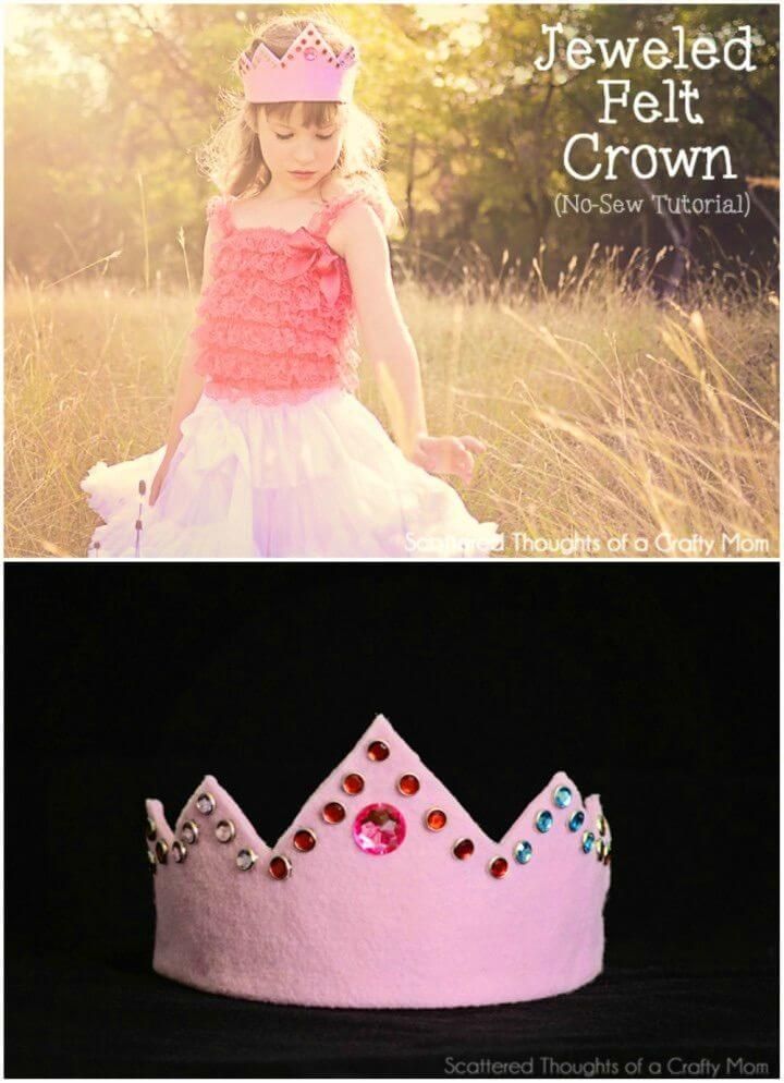 Easy DIY Jeweled Felt Crown