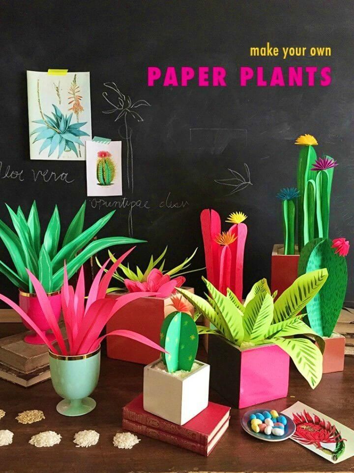 Easy DIY Paper Plants for Adults