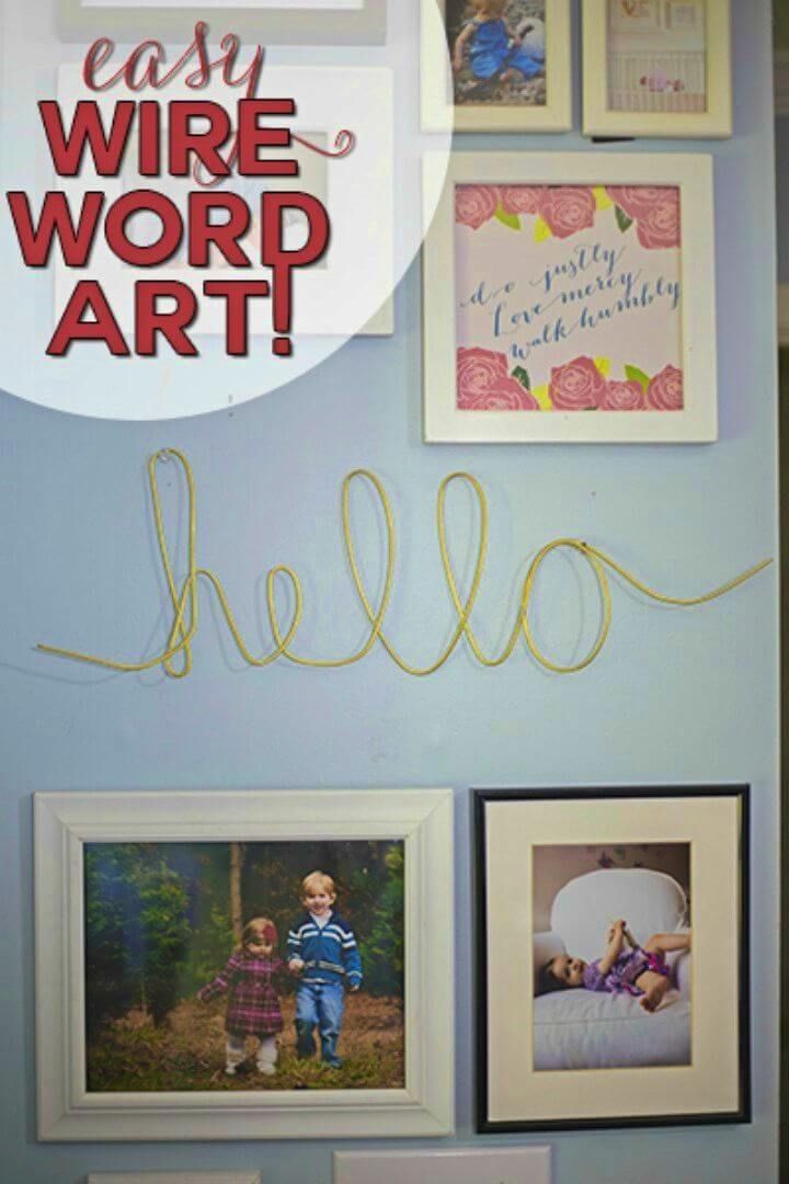 Easy DIY Wire Word Art