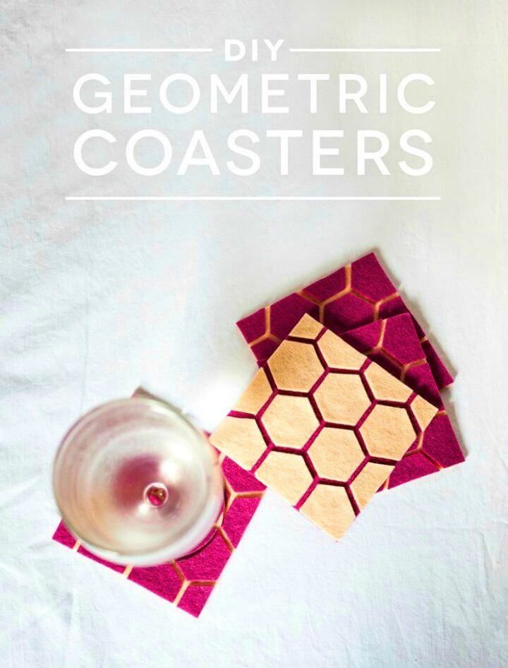 How to DIY Geometric Coasters