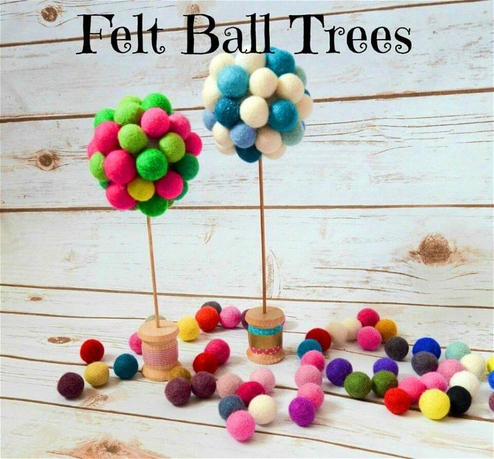 DIY Wool Felt Ball Coasters