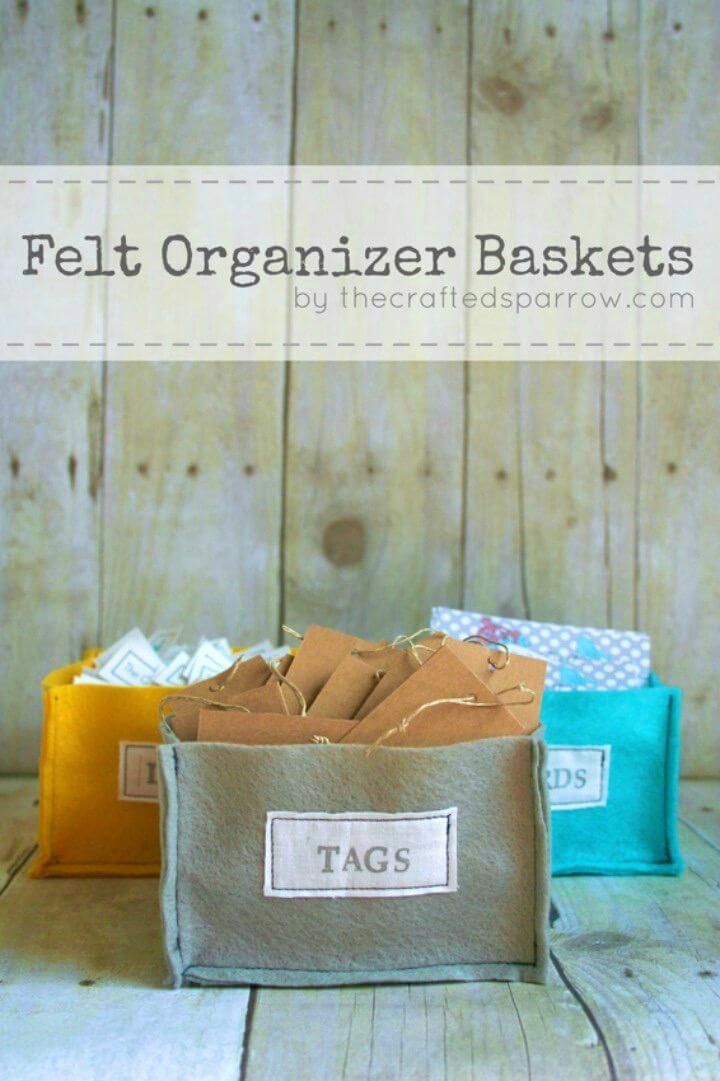 Make Felt Organizer Baskets
