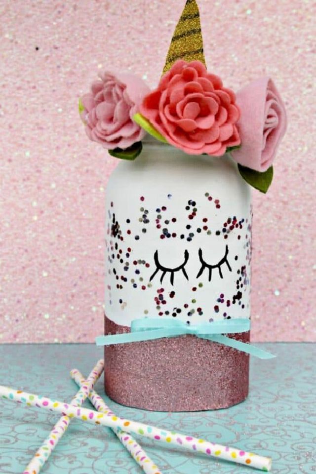 Mason Jar Unicorn Craft