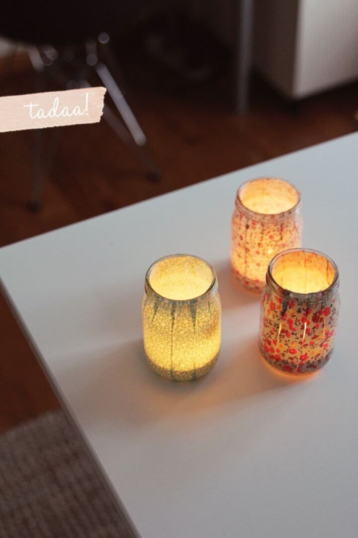 Pretty DIY Mason Jars Votives