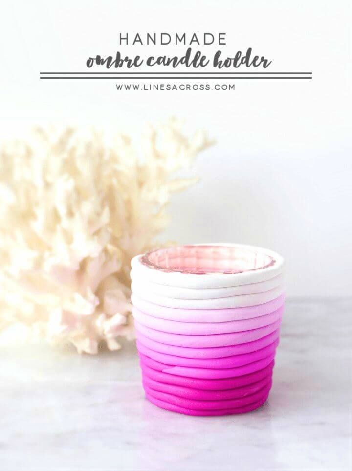 Pretty DIY Ombre Candle Holders