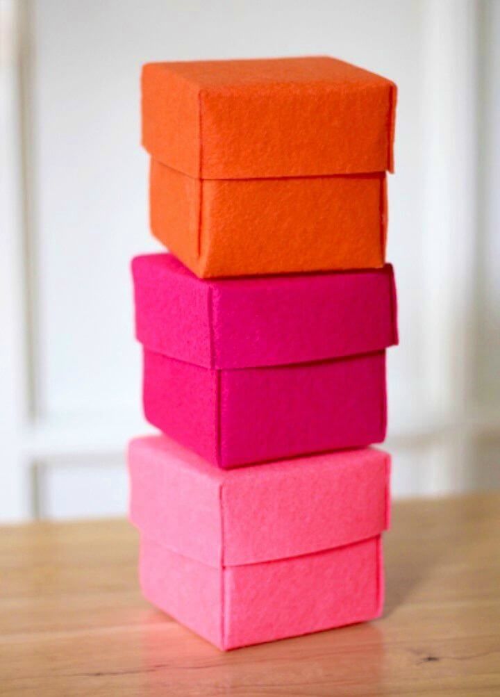 Quick and Easy DIY Stiffened Felt Boxes