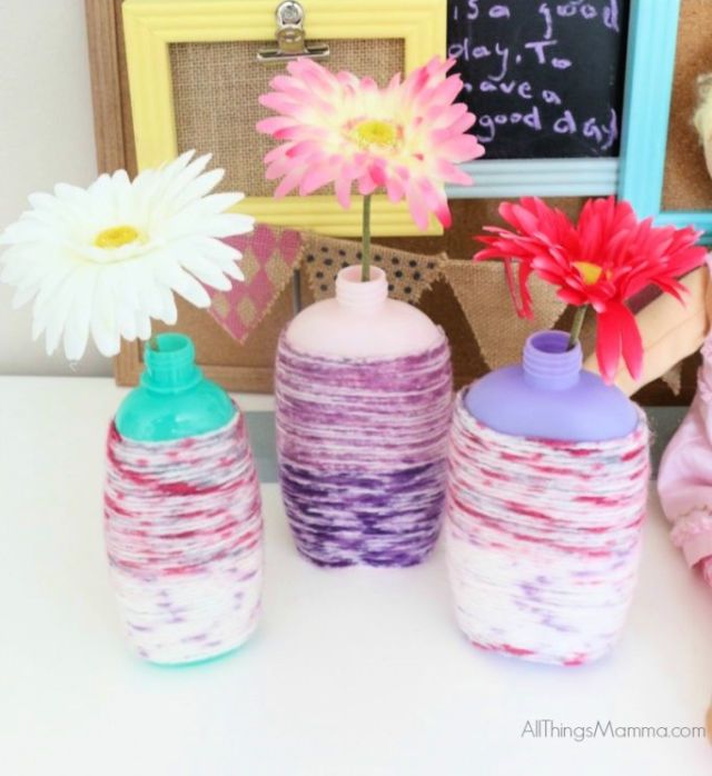 Recycled Bottle Flower Vase