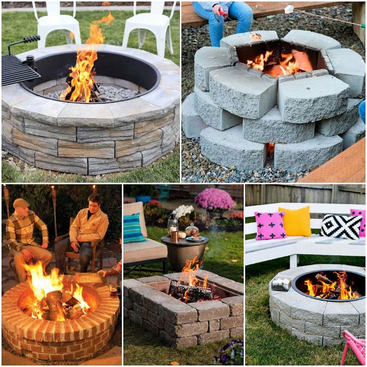 30 Fire Pit Ideas That Are Under The Budget  Backyard patio, Backyard fire,  Fire pit backyard