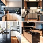 22 Balanced Kitchens: Dark Countertops & Light Cabinets