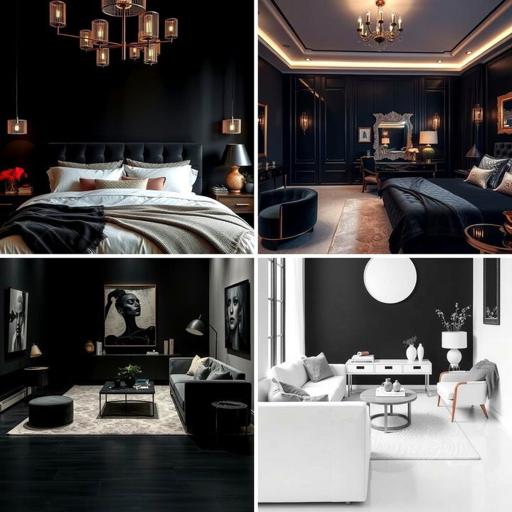 22 Black Accent Wall Bedroom Ideas for Bold Sophistication - Lost At E ...