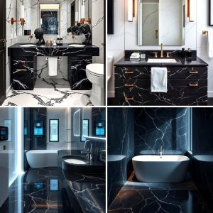 22 Black Marble Bathroom Ideas for Luxurious and Moody Atmospheres