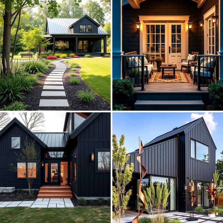 22 Black Modern Farmhouse Exterior Designs for Timeless Appeal - Lost ...