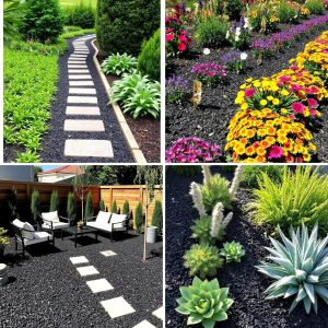 22 Black Mulch Landscaping Tips for Modern Garden Beds and Paths
