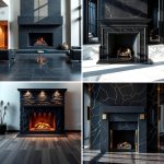 22 Black Stone Fireplace Designs for Modern & Rustic Interiors