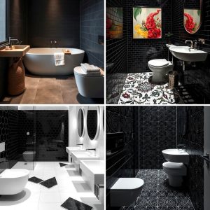 22 Black Tile Bathroom Inspirations for Sleek and Moody Spaces
