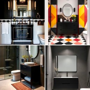 22 Black Vanity Bathroom Designs for Luxe and Contemporary Styles