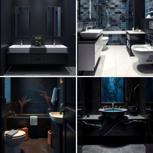 22 Black and Blue Bathroom Ideas Coastal or Modern Chic