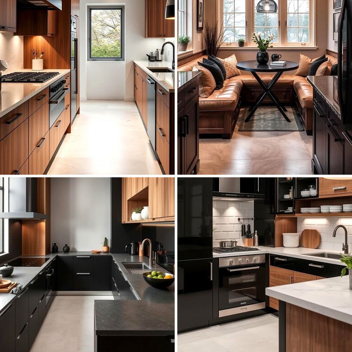 22 Black & Brown Kitchen Ideas for Rustic Modern Fusion - Lost At E Minor