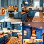 22 Blue Kitchen Cabinets With Brown Granite Countertop Ideas