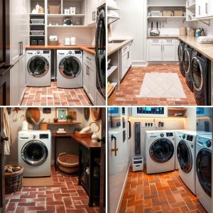 22 Brick Floor Laundry Room Design and Inspiration Ideas